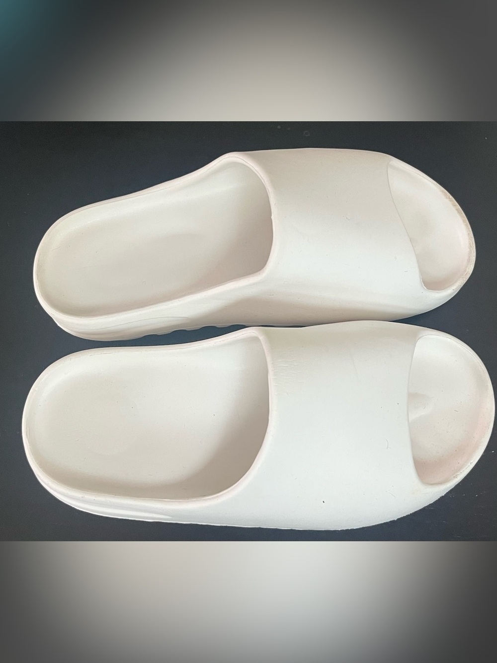 Women's White Slide Sandals - Cushioned Slip-On Comfort